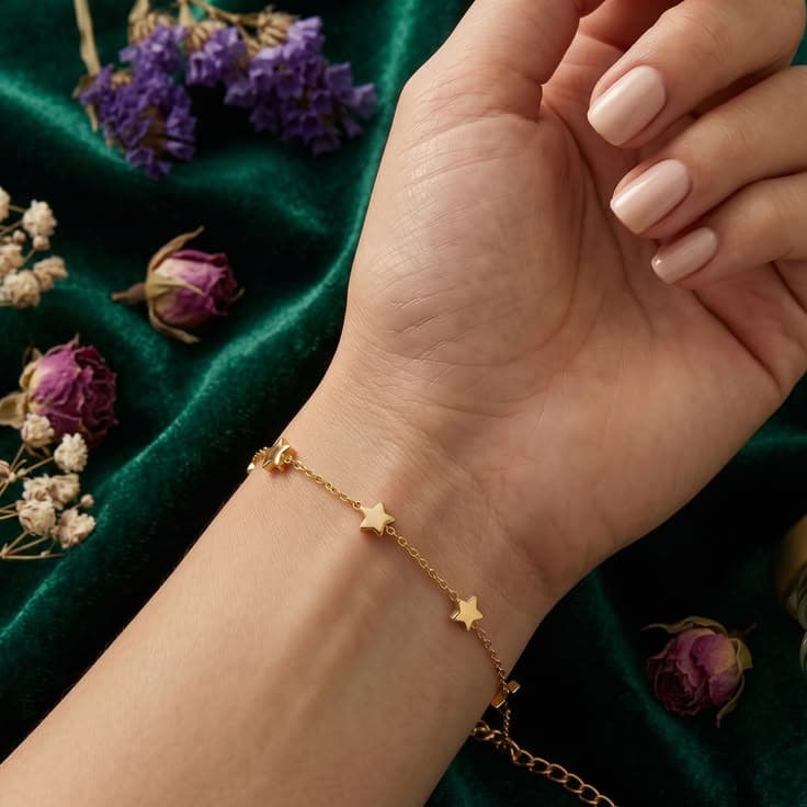 Gold Star Charm Bracelet