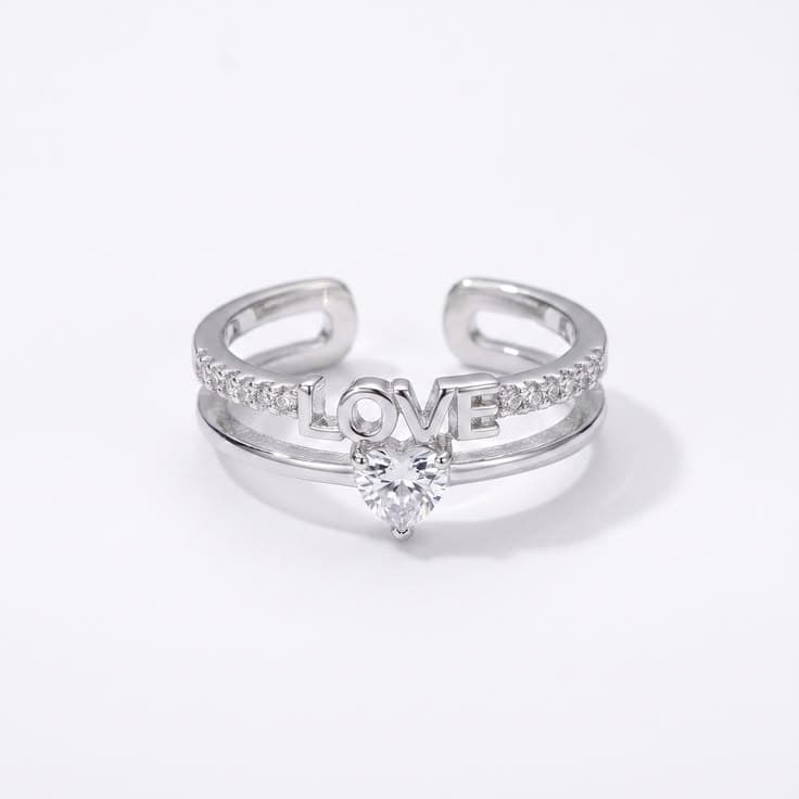 The Crystal Heart 'Love' Ring